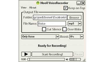Moo0 VoiceRecorder for Windows - Download it from Habererciyes for free